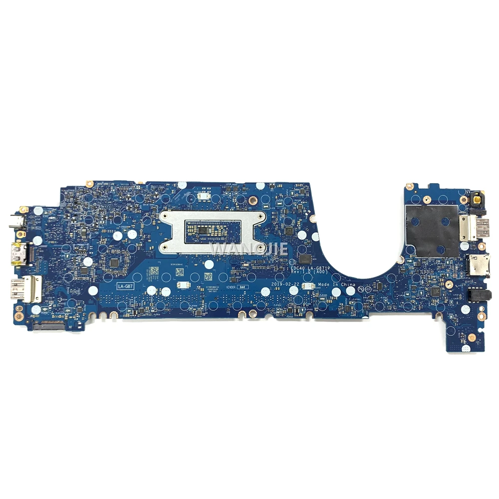 CN-0WRHWP 0WRHWP WRHWP For DELL XPS Latitude 7400 Laptop Motherboard EDC40 LA-G871P With SRFFX I5-8265U CPU 100% Working