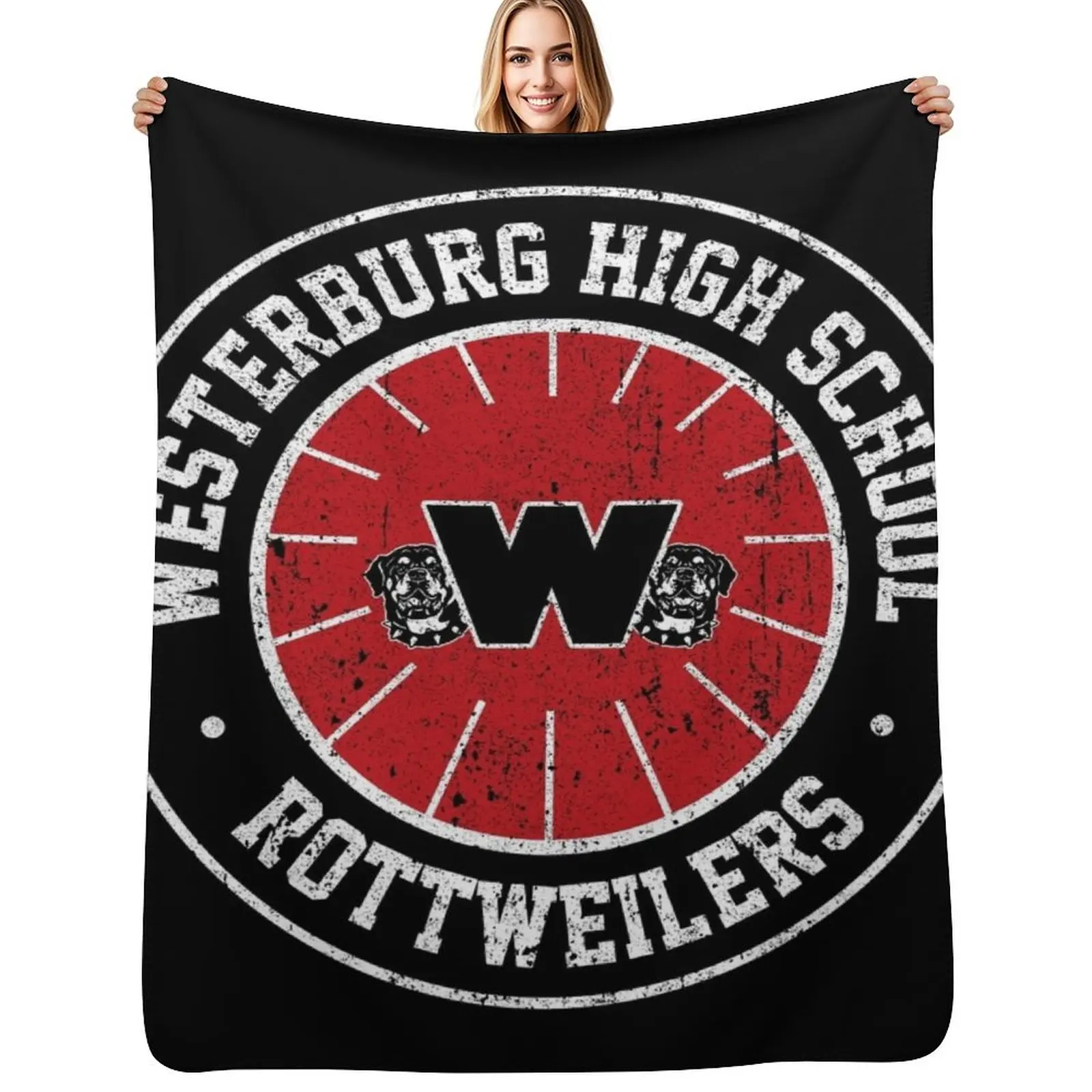 Westerburg High School Crest (Heathers) Variant Throw Blanket Cozy Throw Blanket Birthday Gift for Him Her