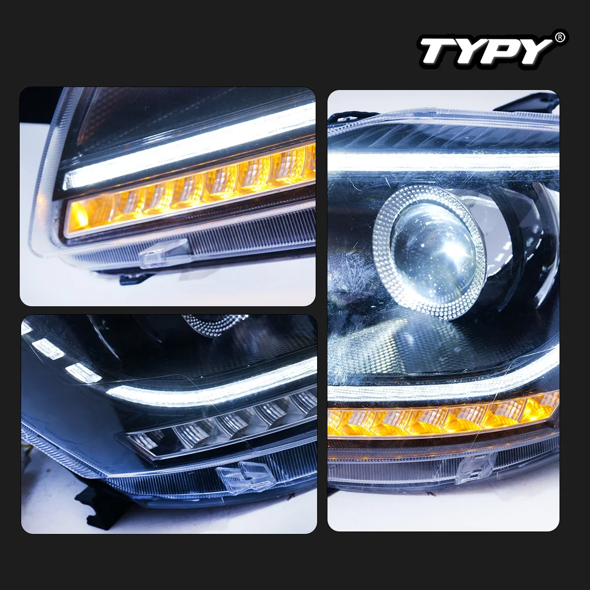 

TYPY New LED Head Lamp Upgrade Modified For Toyota Vios Headlight 2008-2013 Headlight Dynamic Signal Head Lamp Auto Accessories