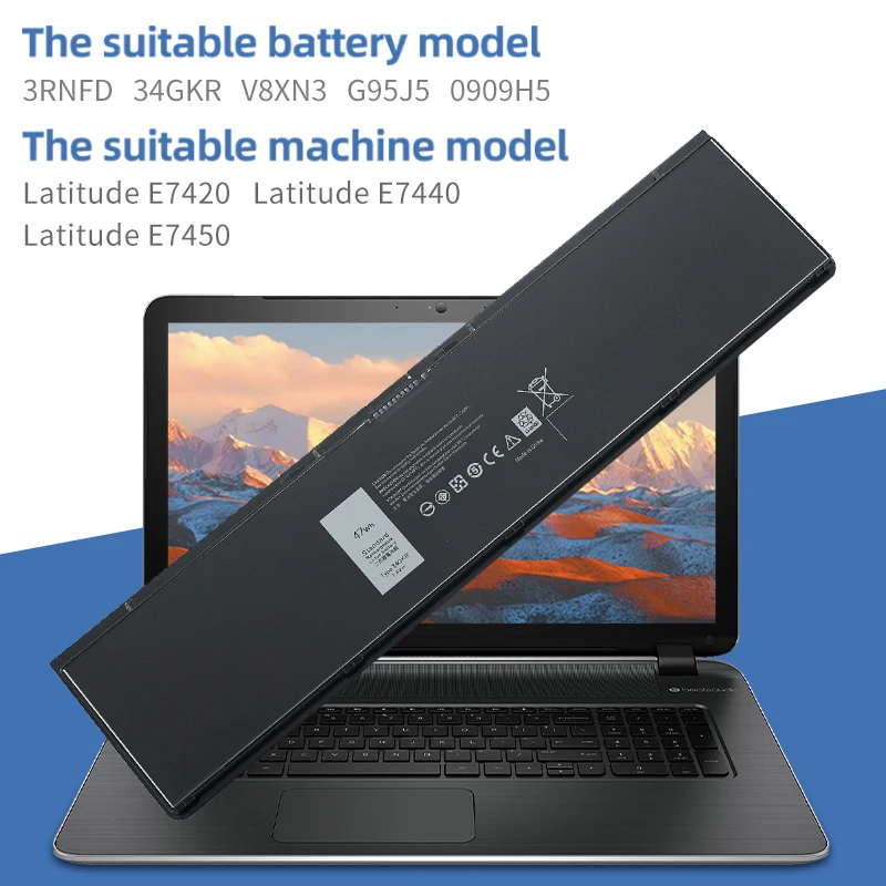 SUOZHAN 7.4V 47WH 34GKR Laptop Battery For DELL Latitude E7420 E7440 E7450 3RNFD V8XN3 G95J5 0909H5 0G95J5 5K1GW