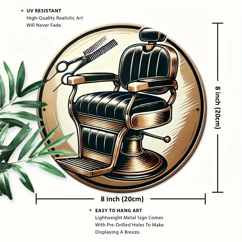 Vintage wall art, vintage barbershop decoration, easy to hang, suitable for home, office, restaurant, bar, unique gift ideas