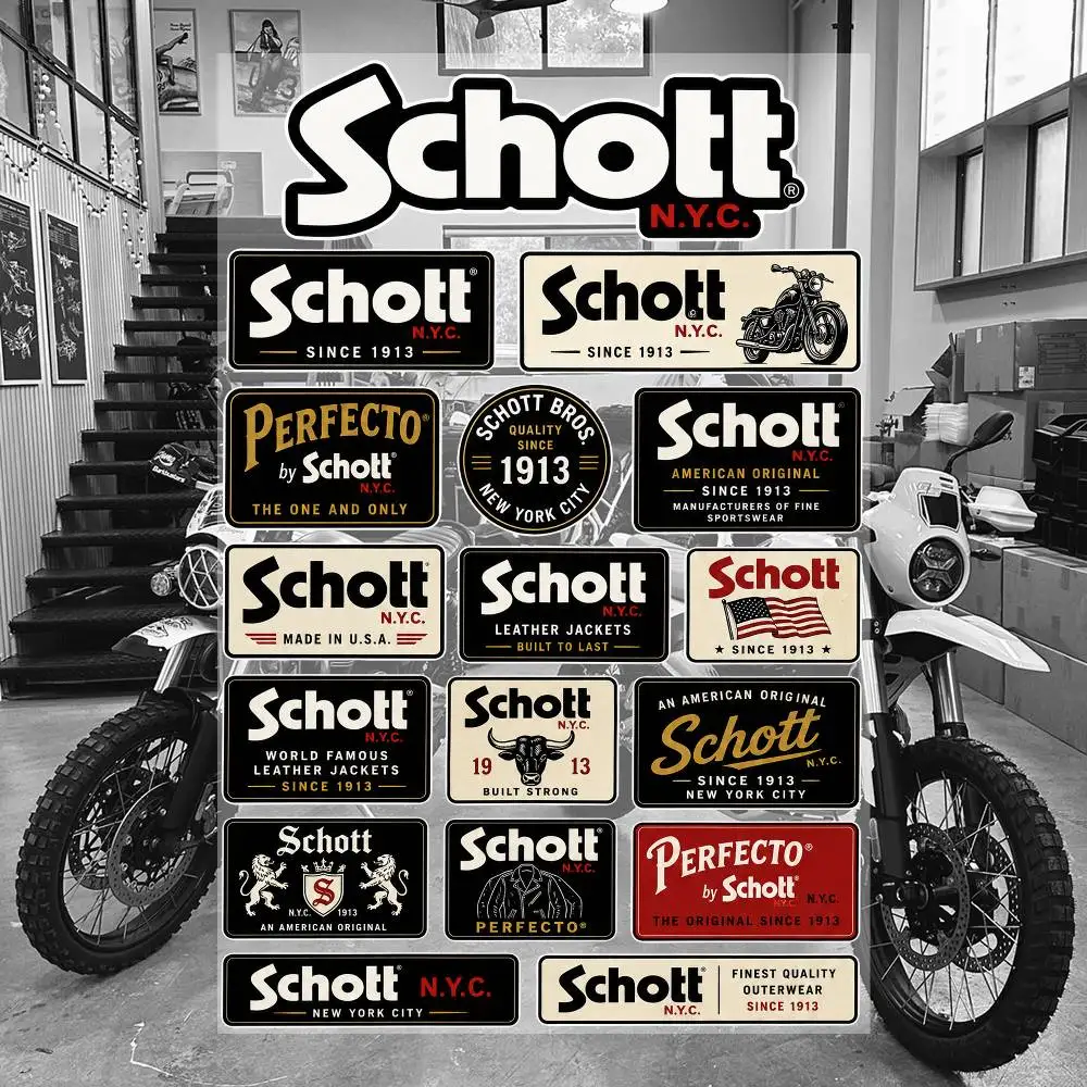 S-cho-tt N-Y-C Ästhetische Graffiti Wasserfeste PVC-Aufkleber für Auto Motorrad Skateboard Helm Notizbuch