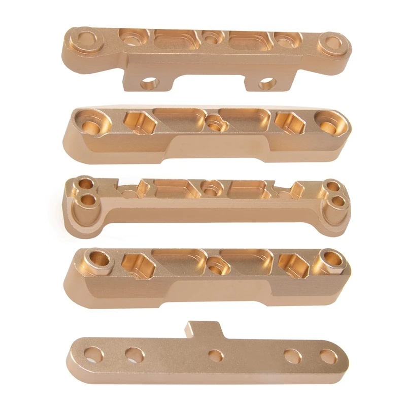 ABUM-Código de brazo de suspensión inferior de Metal para 1/8 FS Racing ATOM 6S RC accesorios de repuesto de actualización de coche dorado