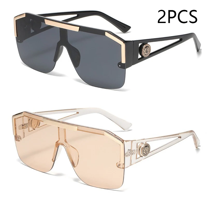 Männer und Frauen übergroße quadratische Mode-Sonnenbrille Sport-Fahrbrille Farbverlaufsfarbige Sonnenbrille Uv400 2023