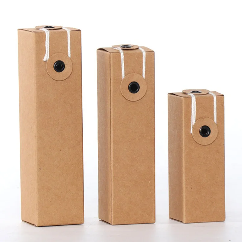 300Pcs/Lot Cosmetics Packaging Box Kraft Paper Essential Oil Box Ointment Perfume Fragrance Paper Boxes Wholesale