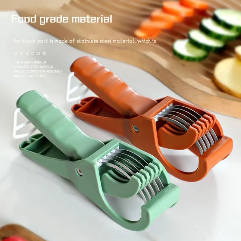 Kitchen Tools Stainless Steel Vegetable and Fruit Slicer Multi Functional Salad Slicer Salads - Must-Have  Kitchen Accessories