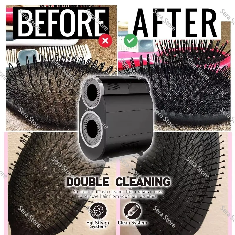 New Project Design  Barber Electric Hair Round Brush Cleaner Steamer Belt Portable Professional Cleaning Brush