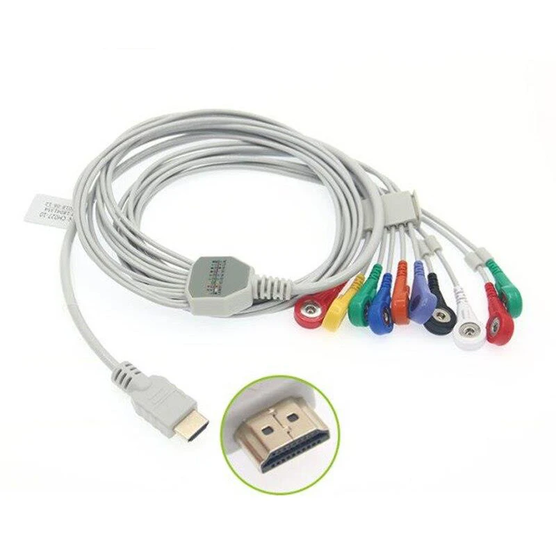 Compatible with ZJKY ECG/EKG Dynamic cable 10 guide dynamic terminal wire, buckle, AHA