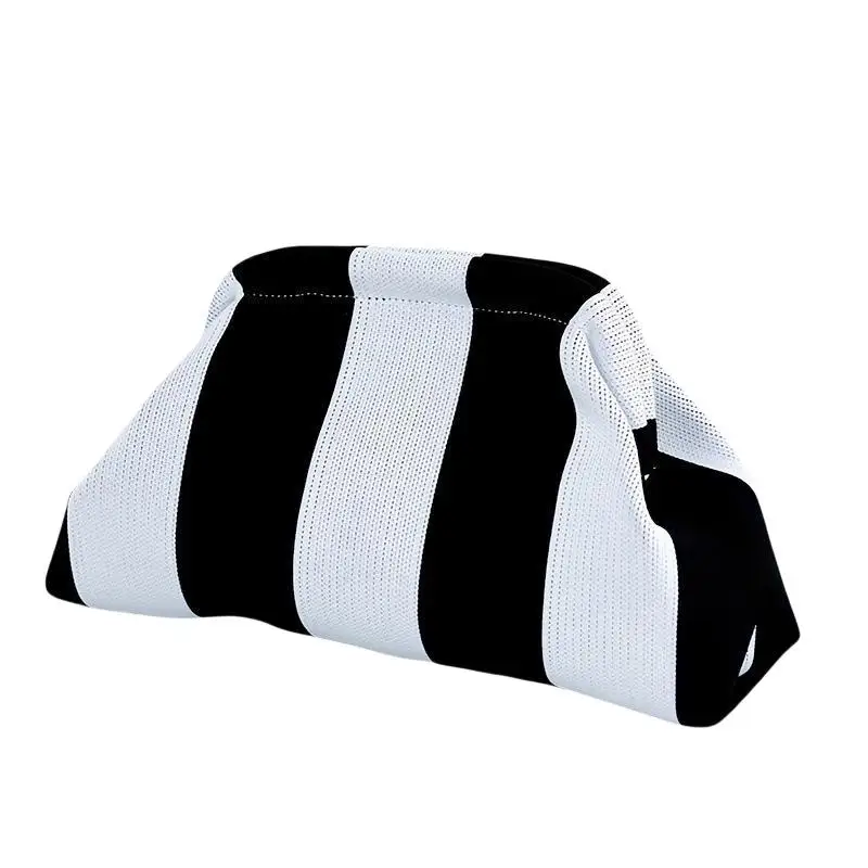 Polyester-Kosmetiktasche mit großer Kapazität, atmungsaktivem Stoff für tägliche Reisen, Einkäufe, lässige Colorblock-Tasche – Detail 6