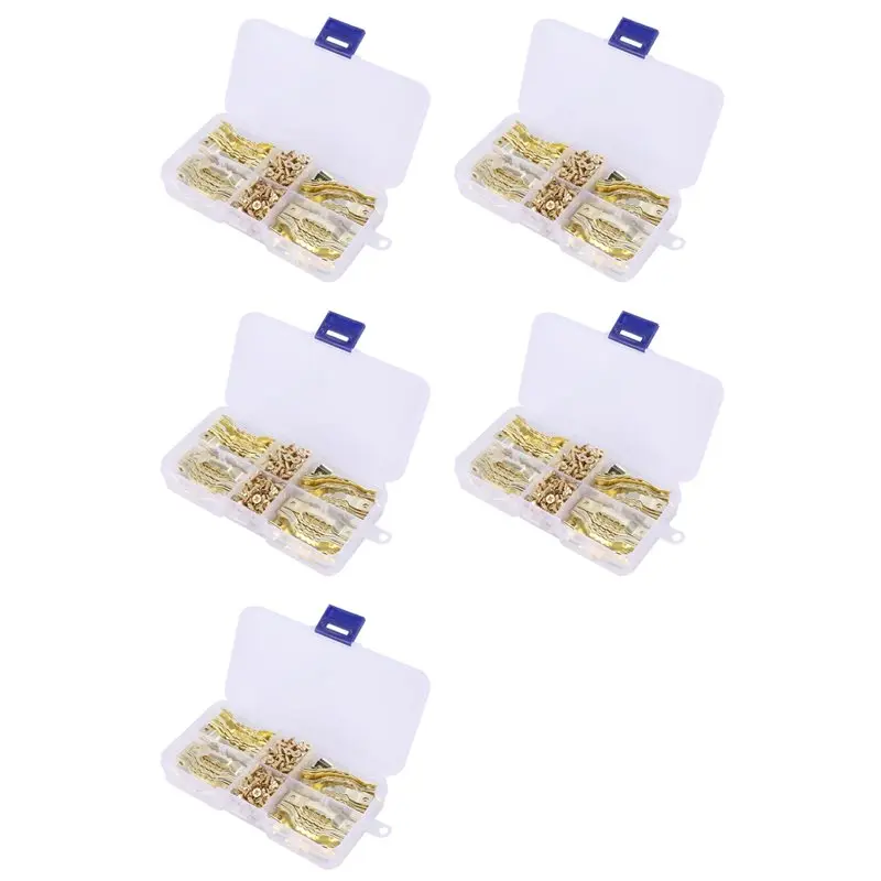 AA51 500 Sets Golden Saw Tooth Picture Frame Hangers Hanging Photo Oil Painting Mirror Hooks Hardware With Screws