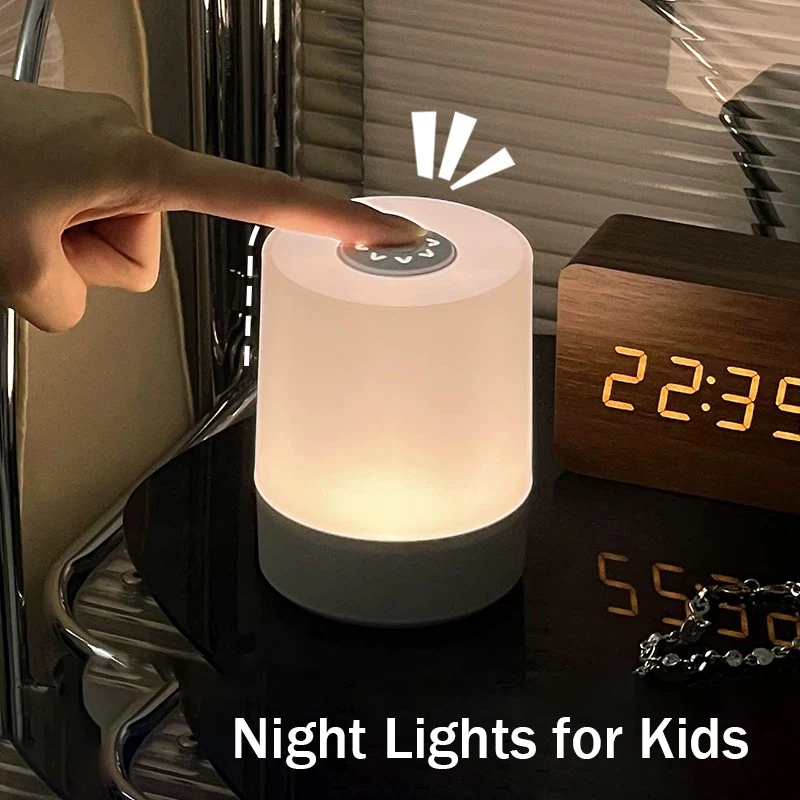 Night Lights for Kids Touch Night Lamp Rechargeable Touch Light With Dimmable Baby Nursery Lamp For Kitchen Bedroom Bedside Room