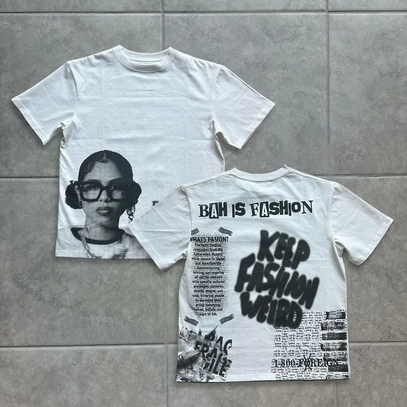 

Street Business After Hours Graphics Casual Short Sleeve T-Shirt Men Y2K Cotton Vintage Oversize Tshirt Streetwear Women Tops