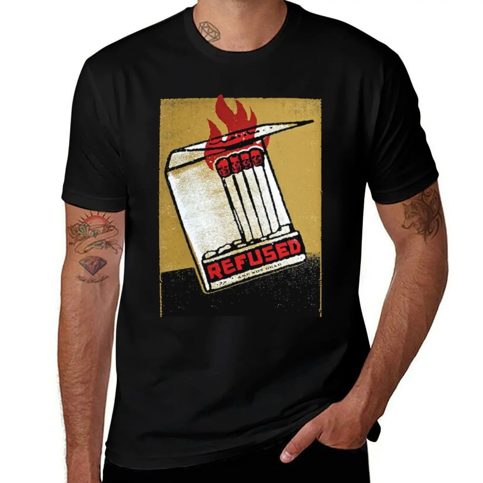 REFUSED BAND T-Shirt Casual All Match Tee Shirt for Men T-Shirt
