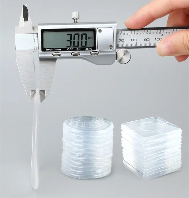 Silicone Anti-moving Table Foot Mat Bed Foot Anti-slip Fixator Bed Leg Table Corner Table Sofa Transparent Furniture Gasket