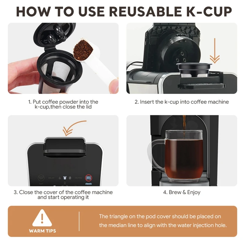 Reusable Coffee Filter for Ninja CFP200 CFP201 CFP301 Dual Brew Rro Coffee Make Reusable Coffee Pods