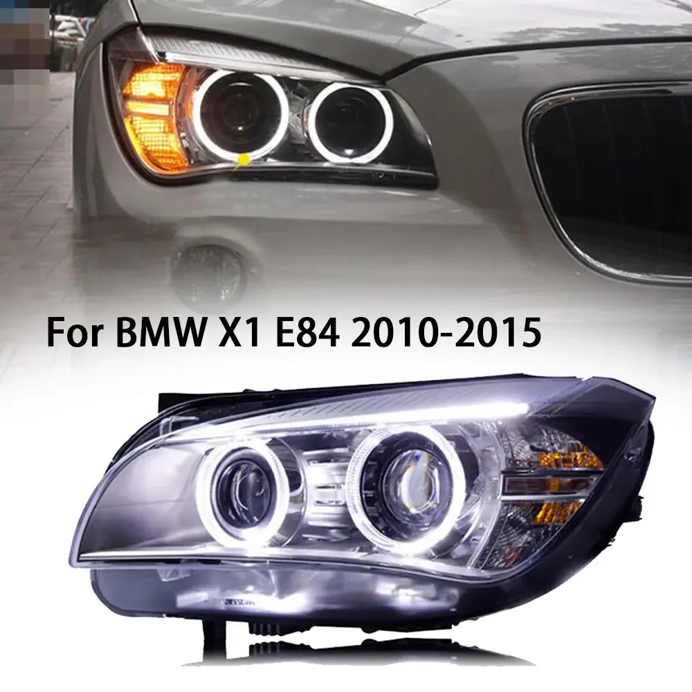 

Car headlight assemblies For BMW X1 E84 2010-2015 modified with high-end LED angel eye daytime running light lens xenon lamp