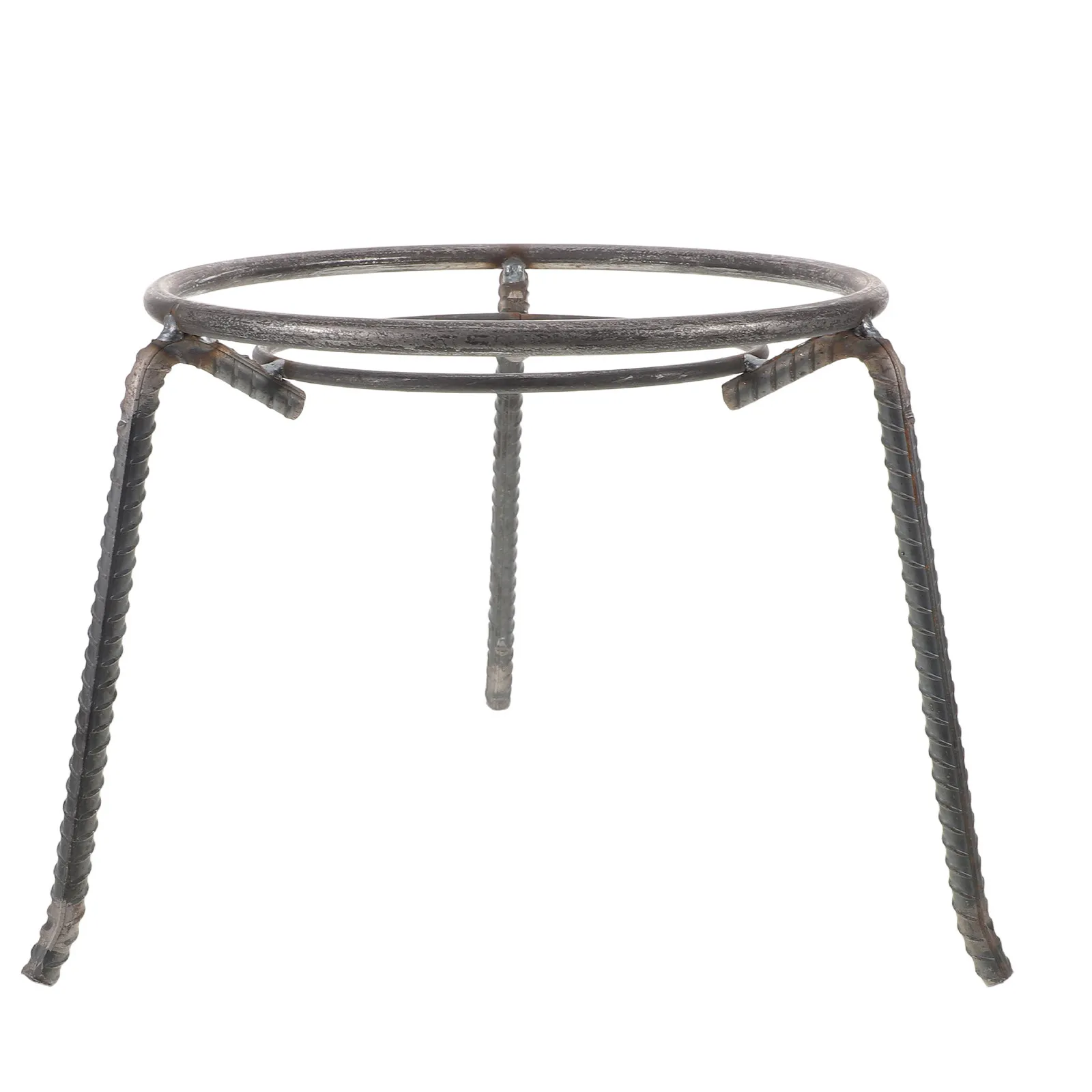 

Steel Portable Fire Pit Tripod Heavy Duty Round Pot Camping Rack Organizer Campfire Cooking Tripod Kettle Stand Boiler Rack