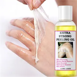 Peeling Oil for Dead Skin Removal, Peeling Oil, Cosméticos Esfoliantes, Facial Esfoliante, Dedo, Cotovelo, Joelho, Amarelo, 110ml