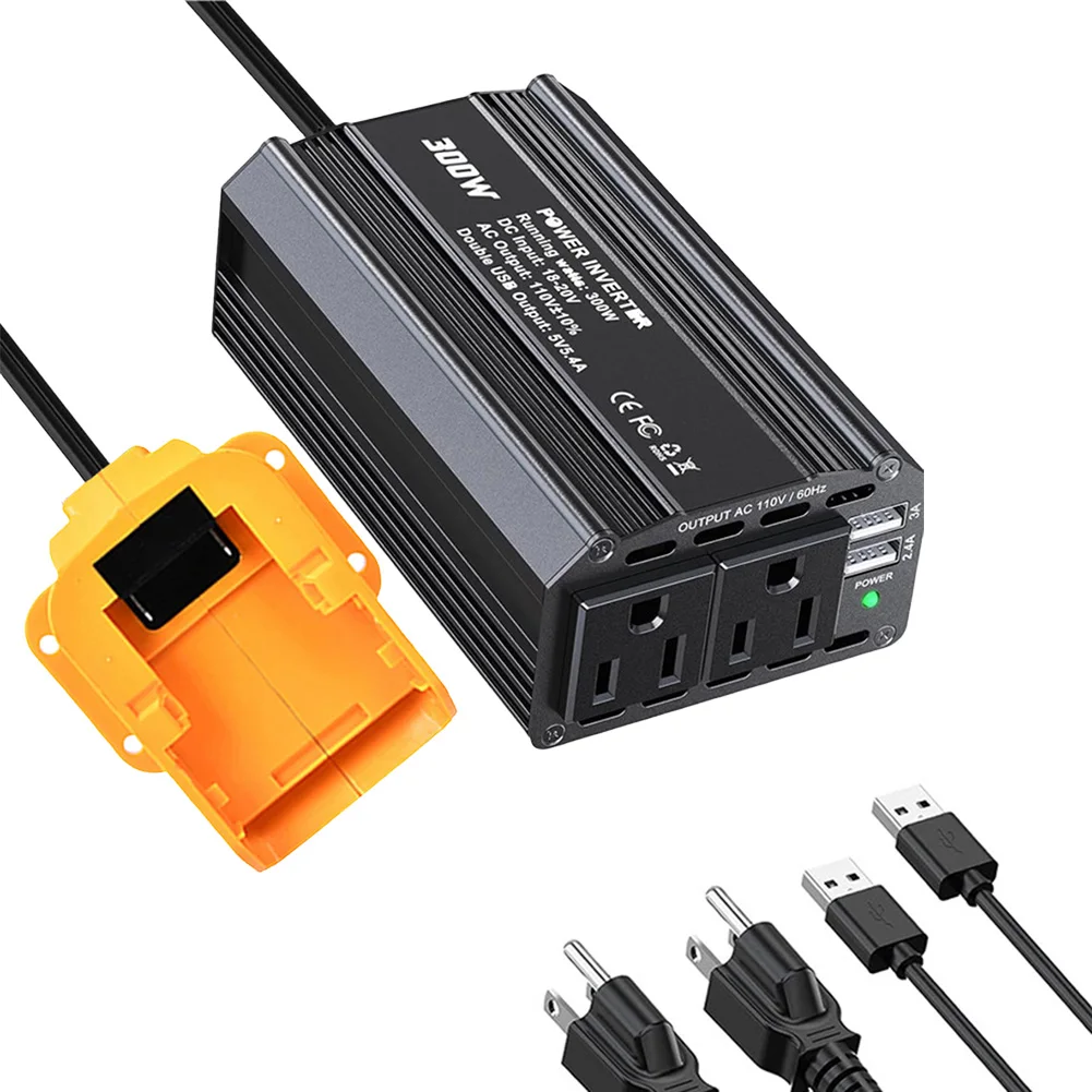 For Camping For Construction Sites As Shown 18V To 110V Inverter 110V AC Output 300W Max Output DC To AC Conversion