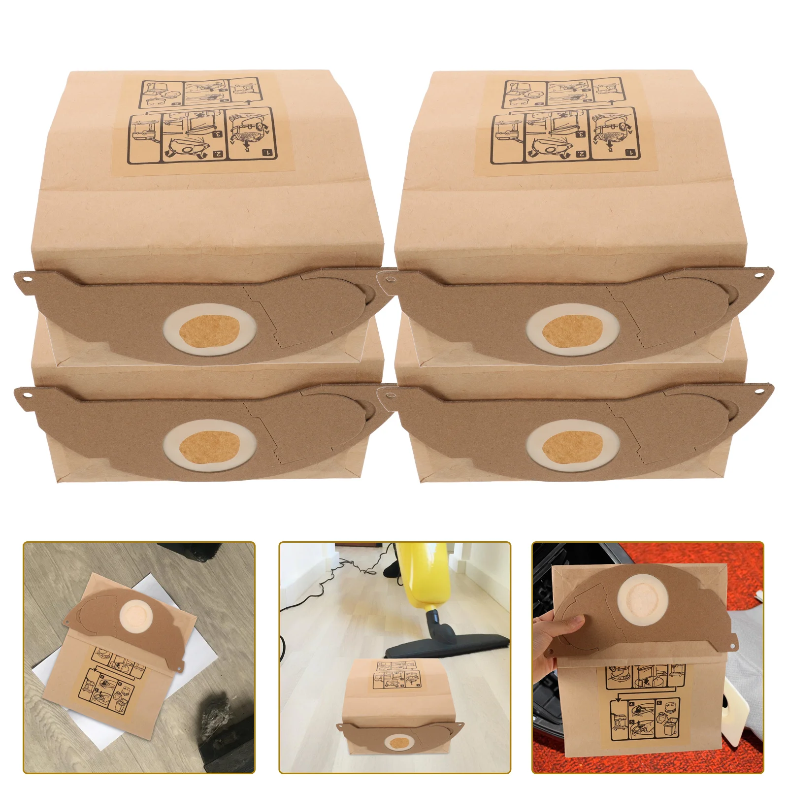 

4 Pcs Vacuum Cleaner Dust Bag Garbage Replacement Trash Holder Accessories Non-woven Fabric