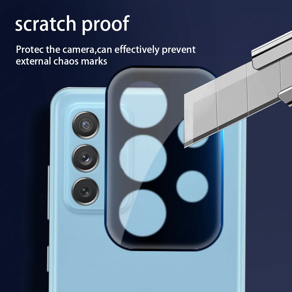 Protecteur d'objectif incurvé 3D, pour Samsung Galaxy A53 A33 A32 A23 A22 A21S A13 A12 A03S A51 A52 A73 A72, housse de protection d'objectif d'appareil photo