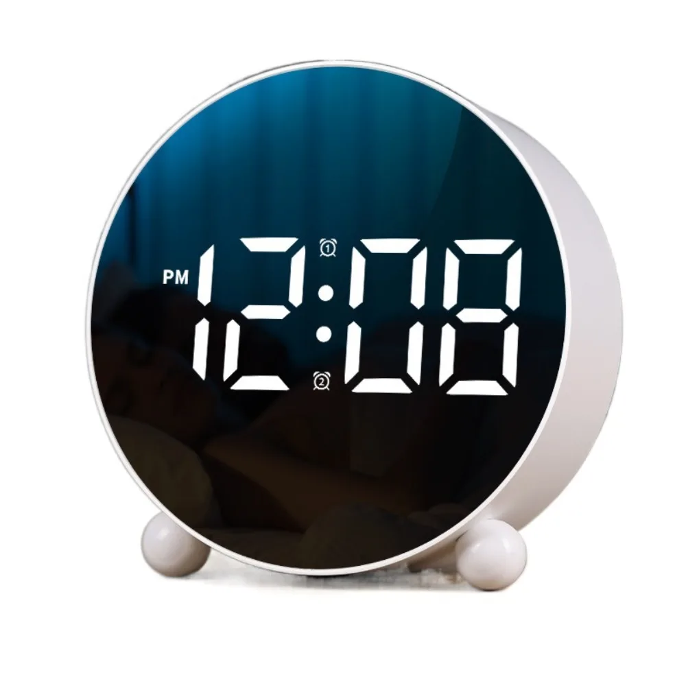 

Creative Big Digital LED Clock Adjustable Brightness Mute Digital Alarm Clock Plastic Silent Smart Alarm Clock Bedroom
