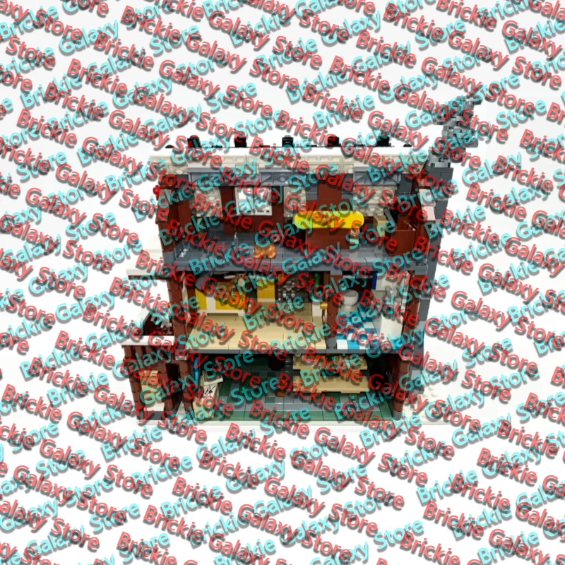 QWERT City Street View Model MOC Building Bricks Snow House Modular Technology Toys Suit Display Christmas Holiday Gift