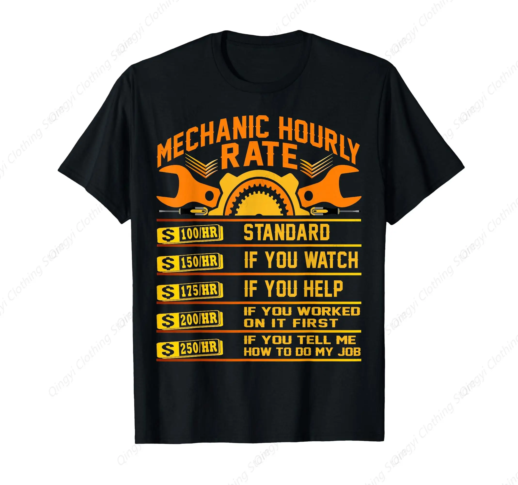 

Funny Mechanic Hourly Rate Gifts Shirt Labor Rates T-Shirt