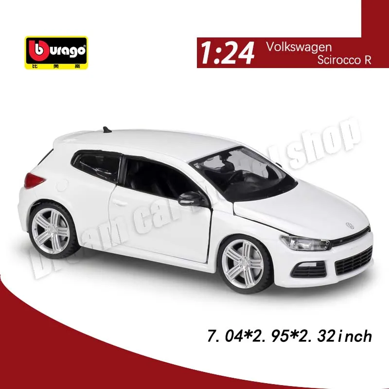 Bburago 1:24 Volkswagen Scirocco R Alloy Car Model Toys Die-cast Car Model Decoration Miniature Car Collectible Gift Wholesale