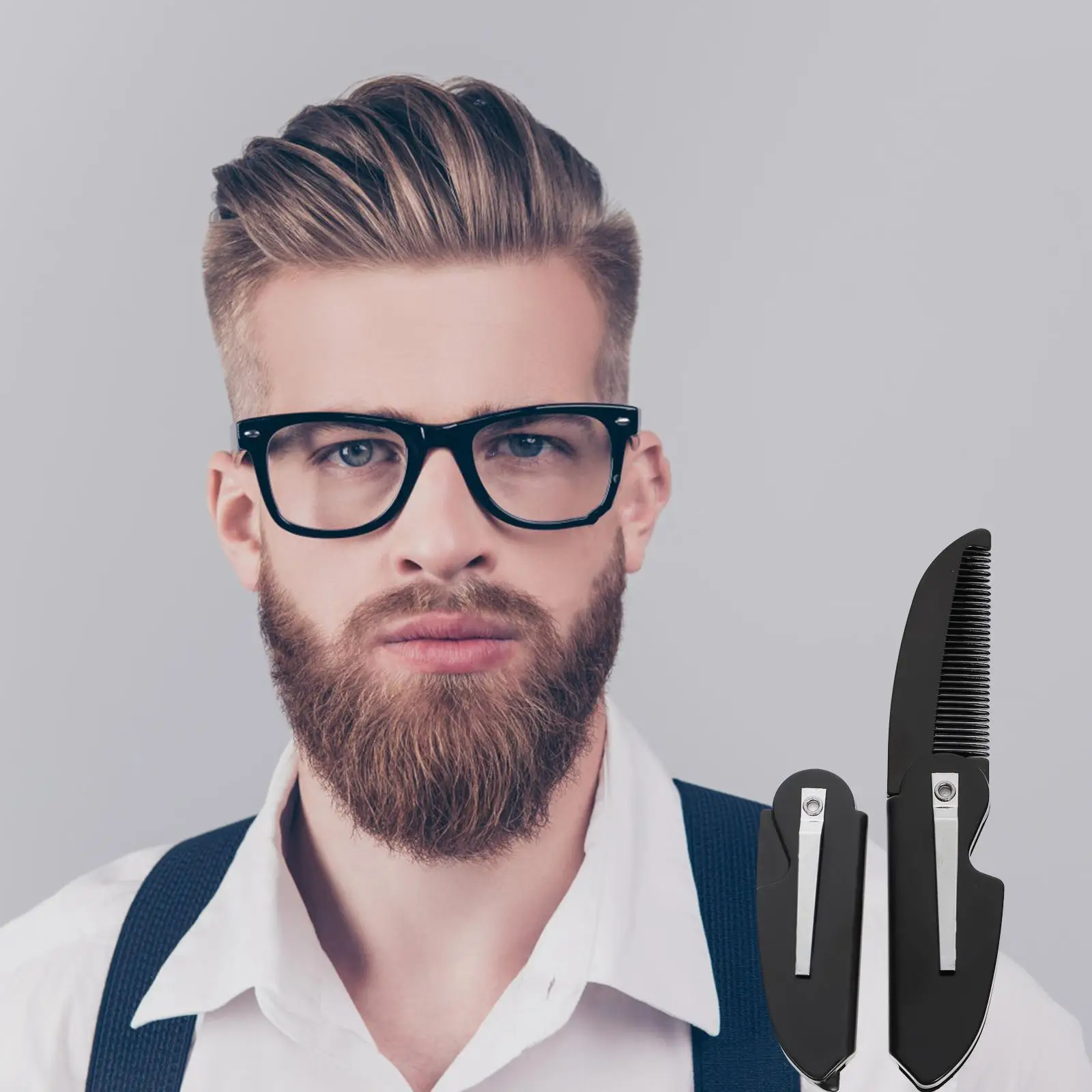 4 pçs bolso masculino dobrável pente de plástico doméstico bigode escova pentes de barba ferramenta homem cabelo