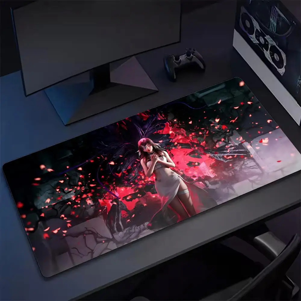 Gamer O-Once H-Human Gamer Mouse Pad Tapetes de Mesa Teclado, Borracha Kawai, Tapete de Mesa Antiderrapante, XXL90x40cm