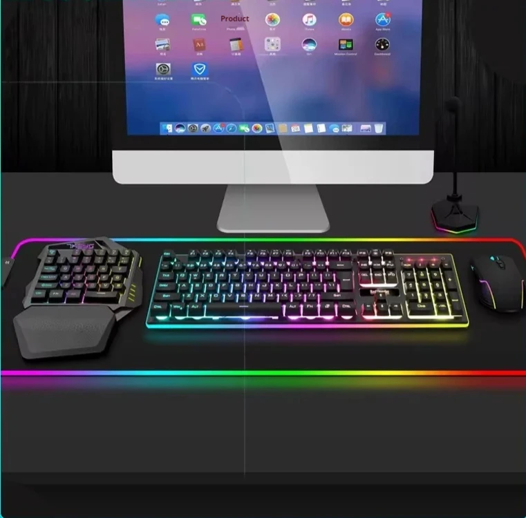 Imagem -04 - Teclado Mecânico do Jogo Um-mão sem Fio Rgb Esquerdo E-sports Pequeno Acessórios de Computador Presente 2.4g