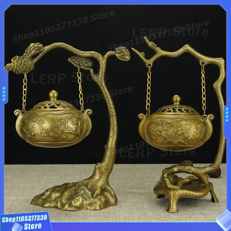 Hanging Incense Burner Ceramic Sandalwood Holder Home Aromatherapy Ornament Buddhist Hall Decor Plate Style Incense Stick