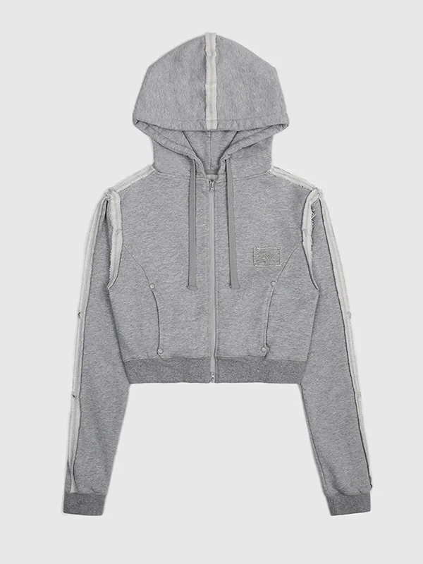 الرجعية الأمريكية الساخنة فتاة ort ey هوديي المرأة الرياضية عارضة Jaet العصرية الشارع الشهير طويلة Sve سستة إغلاق