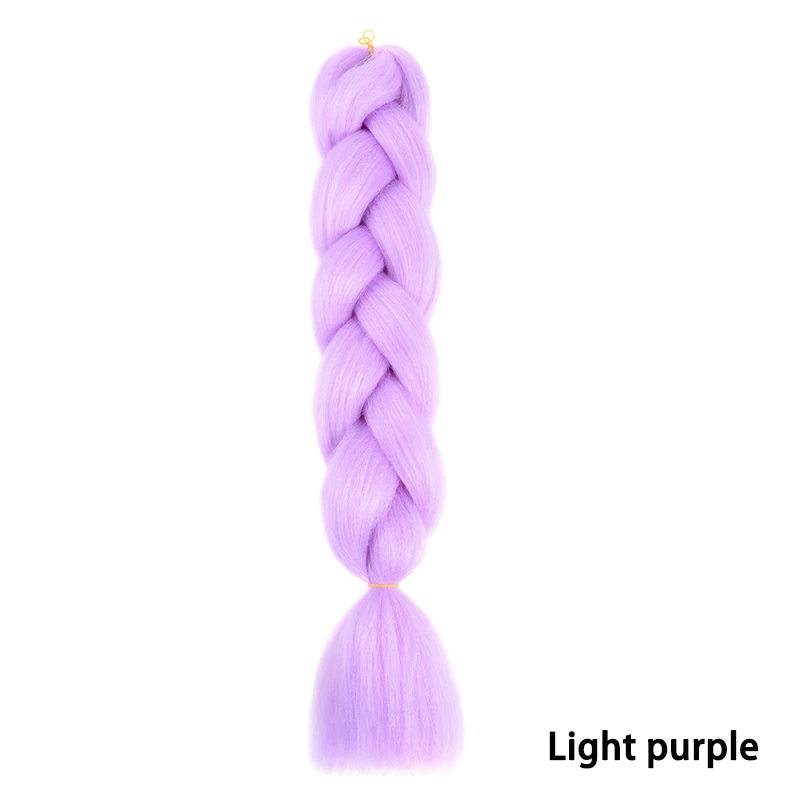 

Pre-Stretched 24-Inch Boxing Braid Solid Color Synthetic Braid Hair Dreadlocks Extension Diy Crochet Women'S Braid Hair