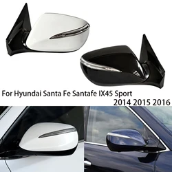 For Hyundai Santa Fe Santafe IX45 Sport 2014 2015 2016  8/10/14Wire Auto outer Rearview Mirror assembly with LED turn light