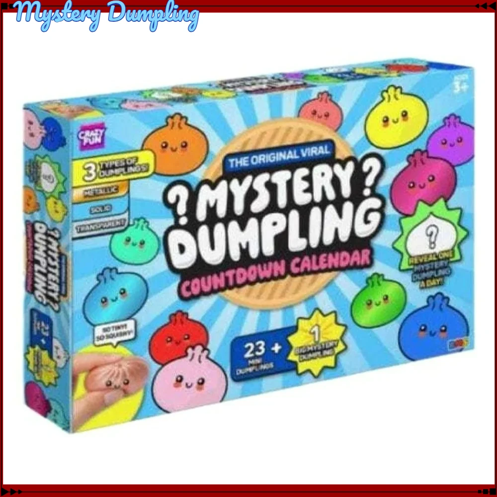 ? Misterio ? Calendario de Adviento de 24 Días con Diseño de Dumpling, Juguete Antiestrés de Compresión Lenta, Caja Sorpresa, Regalo de Navidad