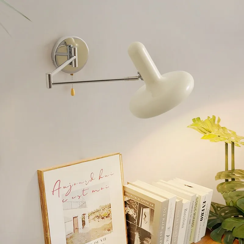 French medieval cream wind wall lamp creative background wall bedroom rocker bedside lamp children's room lamp