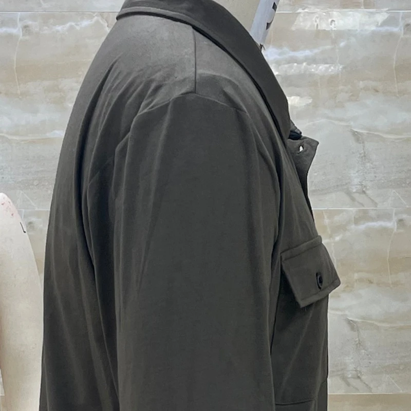 

Мужские рубашки на пуговицах с воротником с лацканами, повседневные футболки с длинными рукавами и карманами на пуговицах спереди, весенне-осенние топы