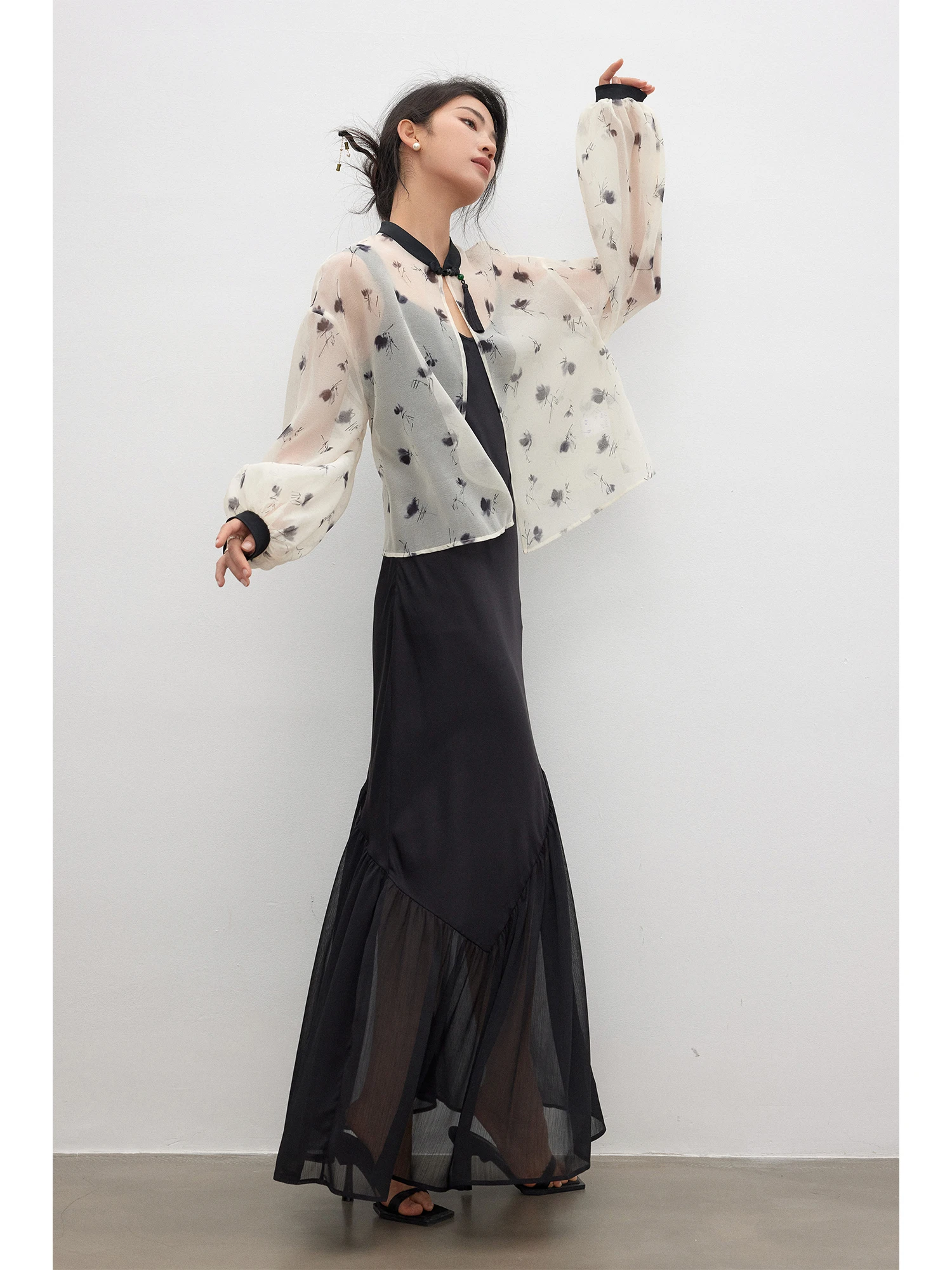 

owyee Chinese Sle Sun Protection irt Coat with Tassel And Button Mis See tough New Chinese Sle Long Sve round ...