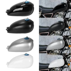 4 Colors 9L 2.4 Gal Iron Motorcycle Gas Fuel Tank Retro Vintage with Oil Tank Cap Cover For Suzuki GN125 GN250
