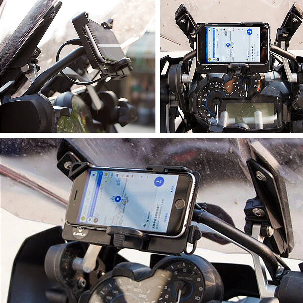 Motorcycle Mobile Phone Navigation Handlebar Bracket Support 12mm For BMW R1250GS R1200GS R1200 GS GSA ADV LC R 1200 Adventure