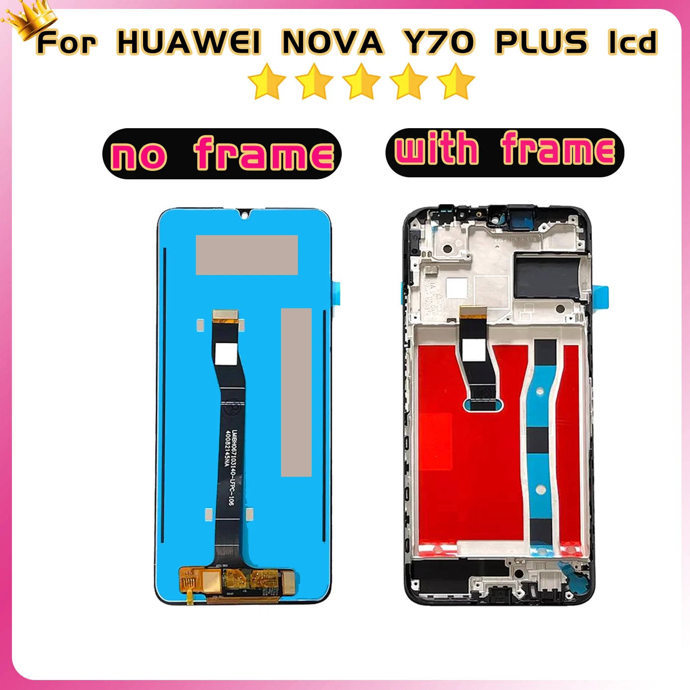 6.75\'\'High quality For Huawei Nova Y70 LCD Display Touch Screen For Huawei Nova Y70 Plus MGA-LX9 LCD Display Assembly With Frame