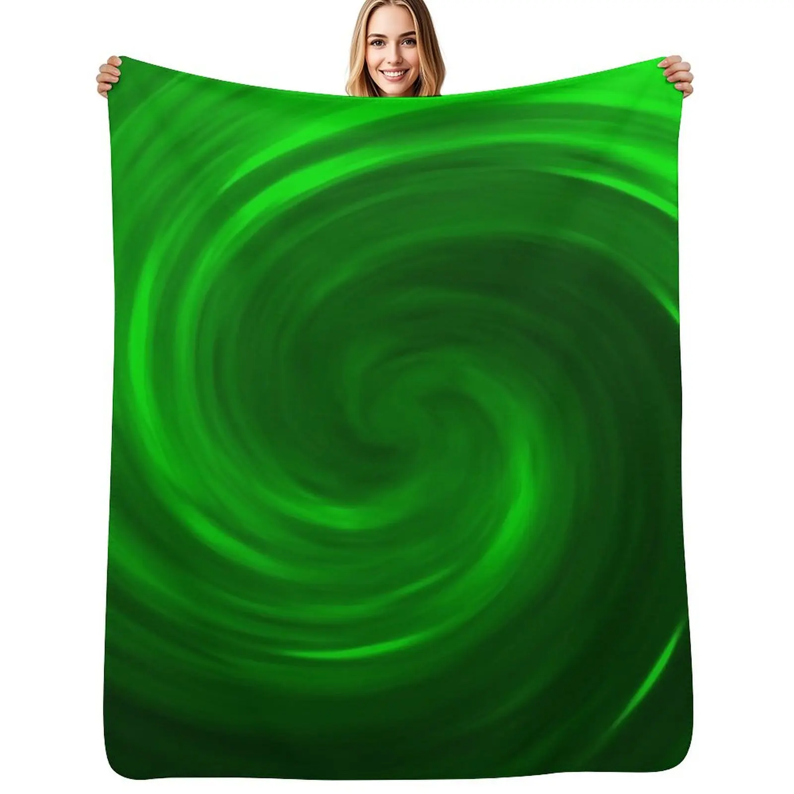 

The Green Swirl Throw Blanket Sofa Quilt Vintage Sleeping Bag For Baby Blankets