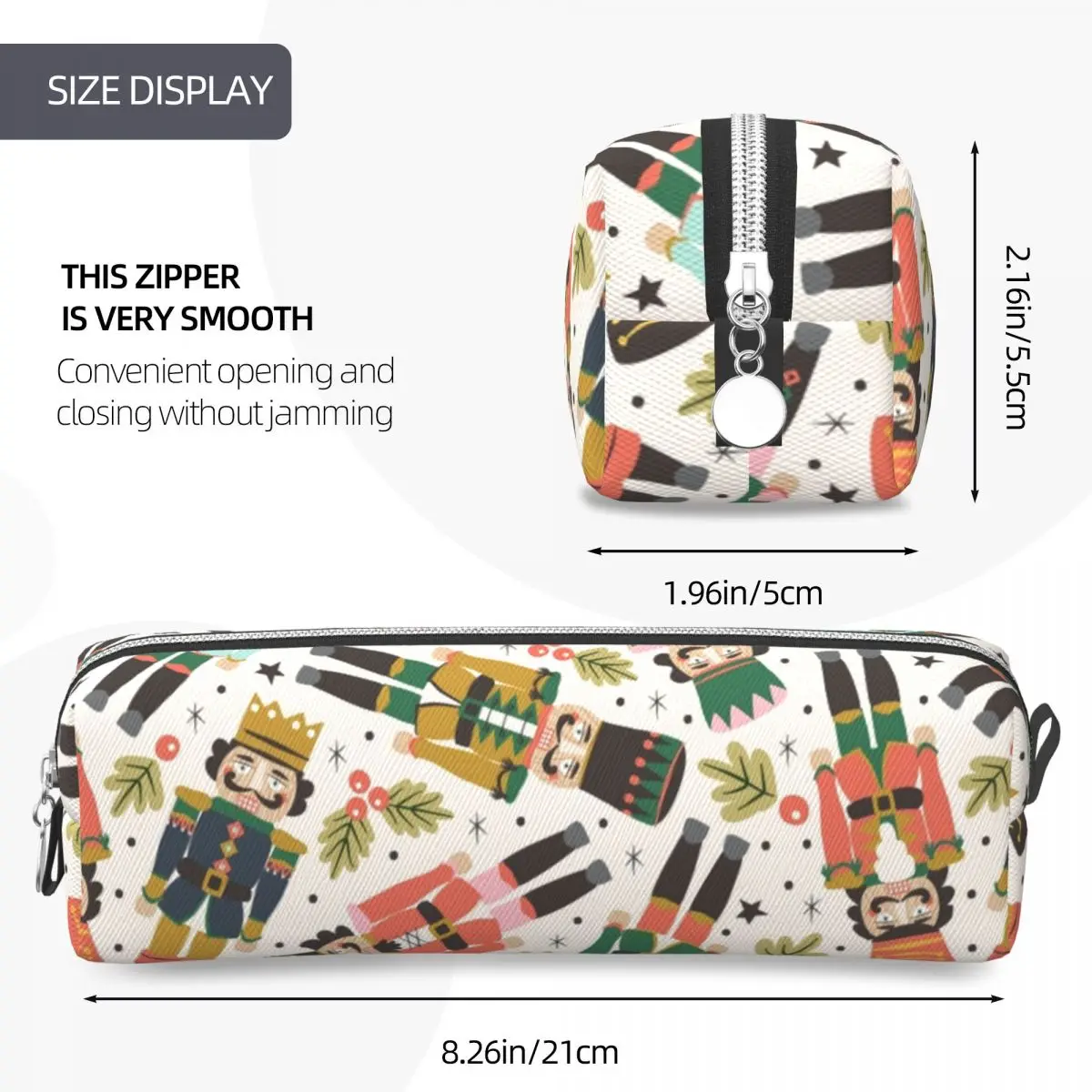 السنة الجديدة كسارات البندق مقلمة عيد الميلاد أكياس القلم الفتيات الفتيان تخزين كبير اللوازم المدرسية مقلمة التجميل