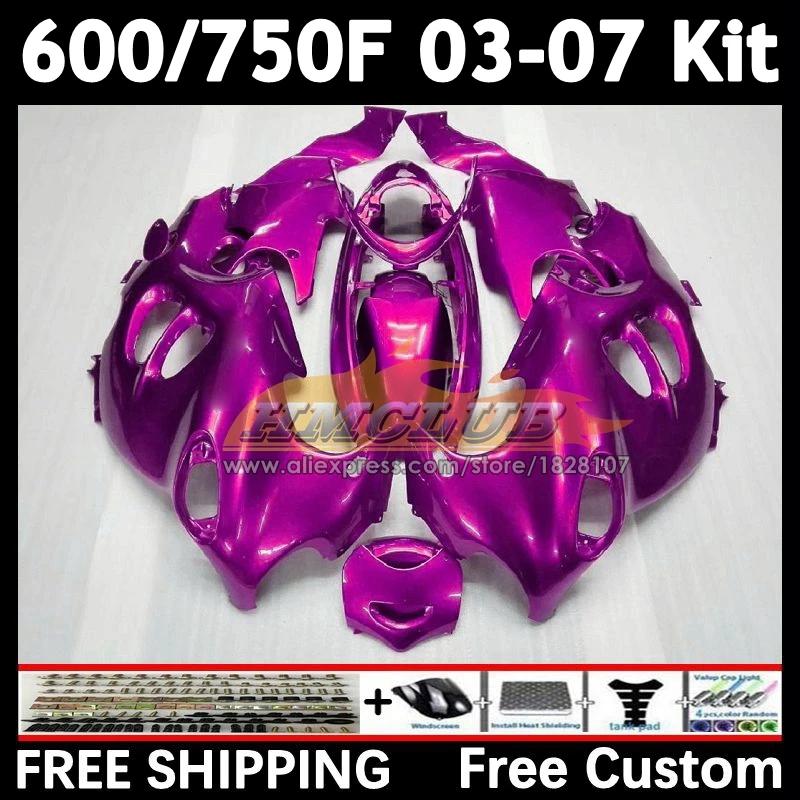 Body For SUZUKI KATANA GSXF 750 600 GSXF750 rose pink 2003 2004 2005 2006 2007 25No.92 GSX600F GSXF600 03 04 05 06 07 Fairing