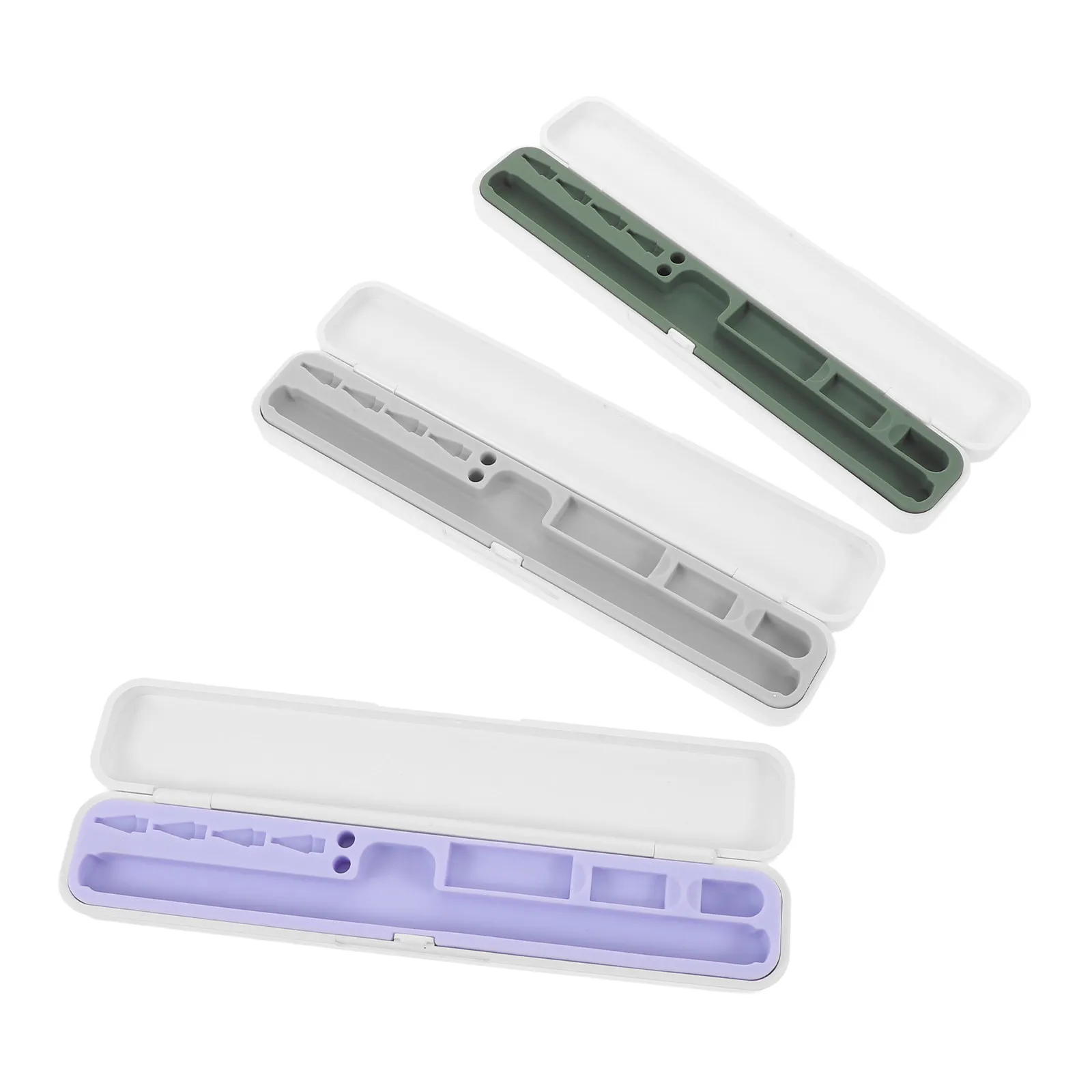 

3Pcs Stylus Pen Case Shockproof Multi Compartment Stylus Organizer Drop Resistant Pen Storage Case for Tablet Pencil Home