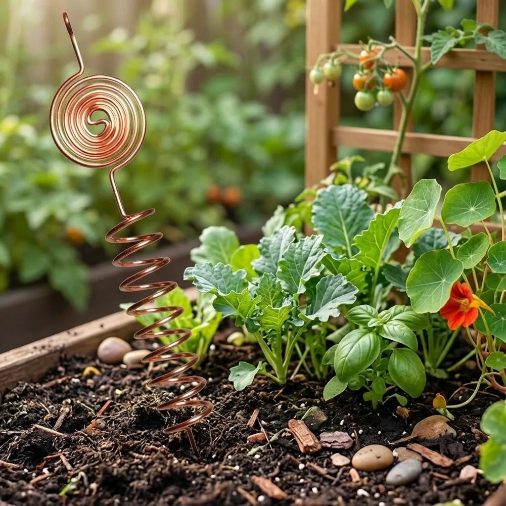 Electroculture Copper Stakes 6 Count for Horticultural Applications to Encourage Sustainable Growth Without Synthetic Inputs