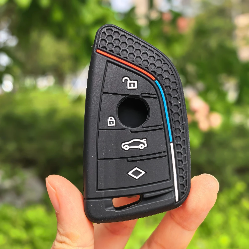 For BMW F30 F31 F32 F34 F20 F21 F07 F10 1 3 5 7 Series X1 X3 G01 X4 G02 X5 F15 F16 M3 M4 Silicone Car Key Case Cover Shell Fob
