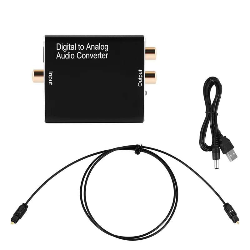 

Digital to Analog Audio Converter,DAC Digital SPDIF Optical to Analog L/R RCA & 3.5Mm AUX Stereo Audio Adapter